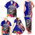 Personalised American Samoa and United States Family Matching Tank Maxi Dress and Hawaiian Shirt Bald Eagle and Seal Hibiscus Polynesian Pattern