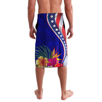Personalised American Samoa and United States Lavalava Bald Eagle and Seal Hibiscus Polynesian Pattern LT03 - Polynesian Pride