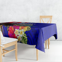 Personalised American Samoa and United States Tablecloth Bald Eagle and Seal Hibiscus Polynesian Pattern LT03 - Polynesian Pride