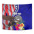 Personalised American Samoa and United States Tapestry Bald Eagle and Seal Hibiscus Polynesian Pattern