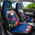 Guam Liberation Day 80th Anniversary Car Seat Cover Palm Tree and Seal Artwork Hibiscus Polynesian Pattern