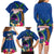 Guam Liberation Day 80th Anniversary Family Matching Long Sleeve Bodycon Dress and Hawaiian Shirt Palm Tree and Seal Artwork Hibiscus Polynesian Pattern