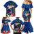 Guam Liberation Day 80th Anniversary Family Matching Mermaid Dress and Hawaiian Shirt Palm Tree and Seal Artwork Hibiscus Polynesian Pattern