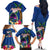 Guam Liberation Day 80th Anniversary Family Matching Off The Shoulder Long Sleeve Dress and Hawaiian Shirt Palm Tree and Seal Artwork Hibiscus Polynesian Pattern