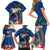 Guam Liberation Day 80th Anniversary Family Matching Short Sleeve Bodycon Dress and Hawaiian Shirt Palm Tree and Seal Artwork Hibiscus Polynesian Pattern