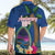 Guam Liberation Day 80th Anniversary Hawaiian Shirt Palm Tree and Seal Artwork Hibiscus Polynesian Pattern