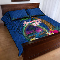Guam Liberation Day 80th Anniversary Quilt Bed Set Palm Tree and Seal Artwork Hibiscus Polynesian Pattern LT03 - Polynesian Pride
