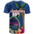 Guam Liberation Day 80th Anniversary T Shirt Palm Tree and Seal Artwork Hibiscus Polynesian Pattern