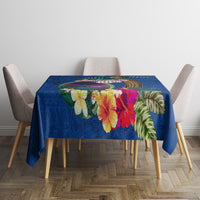 Guam Liberation Day 80th Anniversary Tablecloth Palm Tree and Seal Artwork Hibiscus Polynesian Pattern LT03 - Polynesian Pride