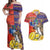 Philippines Kadayawan Couples Matching Off Shoulder Maxi Dress and Hawaiian Shirt Filipino Eagle Durian with Polynesian and Igorots Pattern