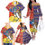 Philippines Kadayawan Family Matching Off The Shoulder Long Sleeve Dress and Hawaiian Shirt Filipino Eagle Durian with Polynesian and Igorots Pattern