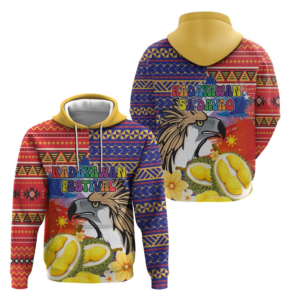 Philippines Kadayawan Hoodie Filipino Eagle Durian with Polynesian and Igorots Pattern LT03 - Polynesian Pride