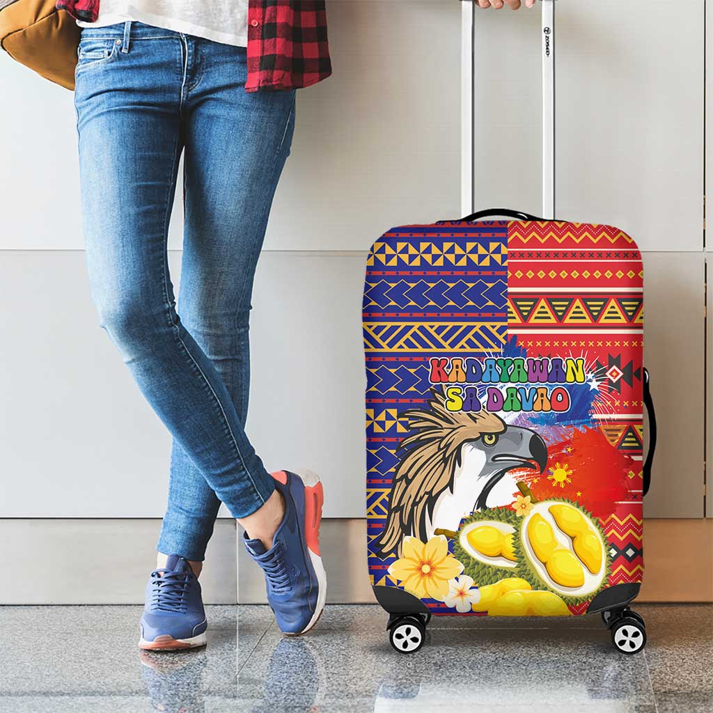 Philippines Kadayawan Luggage Cover Filipino Eagle Durian with Polynesian and Igorots Pattern LT03 - Polynesian Pride