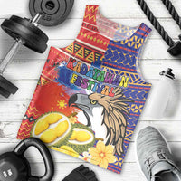 Philippines Kadayawan Men Tank Top Filipino Eagle Durian with Polynesian and Igorots Pattern LT03 - Polynesian Pride