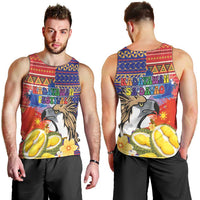 Philippines Kadayawan Men Tank Top Filipino Eagle Durian with Polynesian and Igorots Pattern LT03 - Polynesian Pride