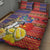 Philippines Kadayawan Quilt Bed Set Filipino Eagle Durian with Polynesian and Igorots Pattern