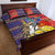 Philippines Kadayawan Quilt Bed Set Filipino Eagle Durian with Polynesian and Igorots Pattern