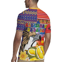 Philippines Kadayawan Rugby Jersey Filipino Eagle Durian with Polynesian and Igorots Pattern LT03 - Polynesian Pride