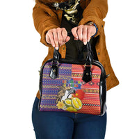 Philippines Kadayawan Shoulder Handbag Filipino Eagle Durian with Polynesian and Igorots Pattern LT03 One Size Red - Polynesian Pride