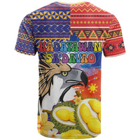 Philippines Kadayawan T Shirt Filipino Eagle Durian with Polynesian and Igorots Pattern LT03 - Polynesian Pride