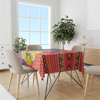 Philippines Kadayawan Tablecloth Filipino Eagle Durian with Polynesian and Igorots Pattern LT03 - Polynesian Pride