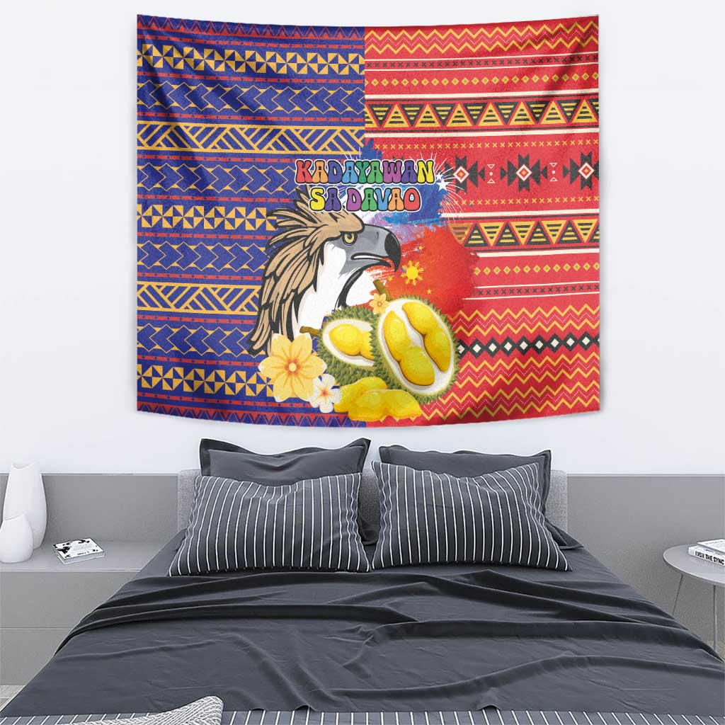 Philippines Kadayawan Tapestry Filipino Eagle Durian with Polynesian and Igorots Pattern LT03 - Polynesian Pride