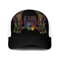 Philippines Kadayawan Festival Baseball Net Cap Polynesian Tribal Art Barong Style LT03 One Size White Black - Polynesian Pride