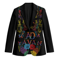 Philippines Kadayawan Festival Blazer Polynesian Tribal Art Barong Style LT03 Unisex Black - Polynesian Pride