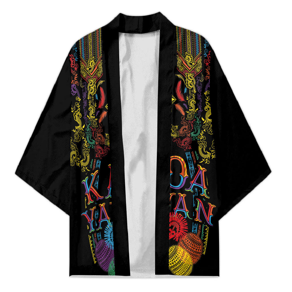 Philippines Kadayawan Festival Kimono Polynesian Tribal Art Barong Style LT03 Unisex Black - Polynesian Pride