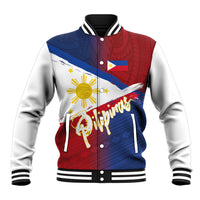Philippines Basketball Custom Baseball Jacket Pilipinas Tribal Pattern LT03 Unisex Multicolor - Polynesian Pride