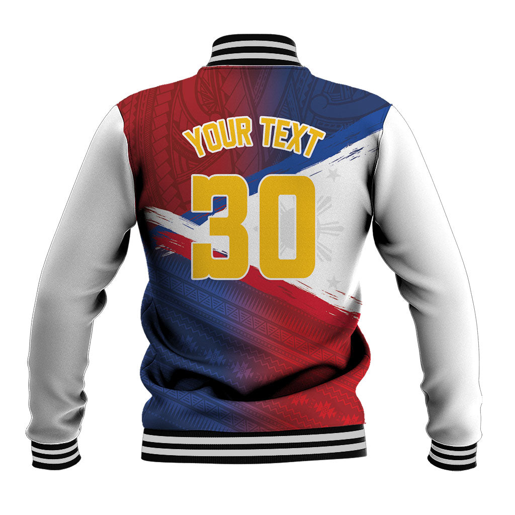Philippines Basketball Custom Baseball Jacket Pilipinas Tribal Pattern LT03 - Polynesian Pride