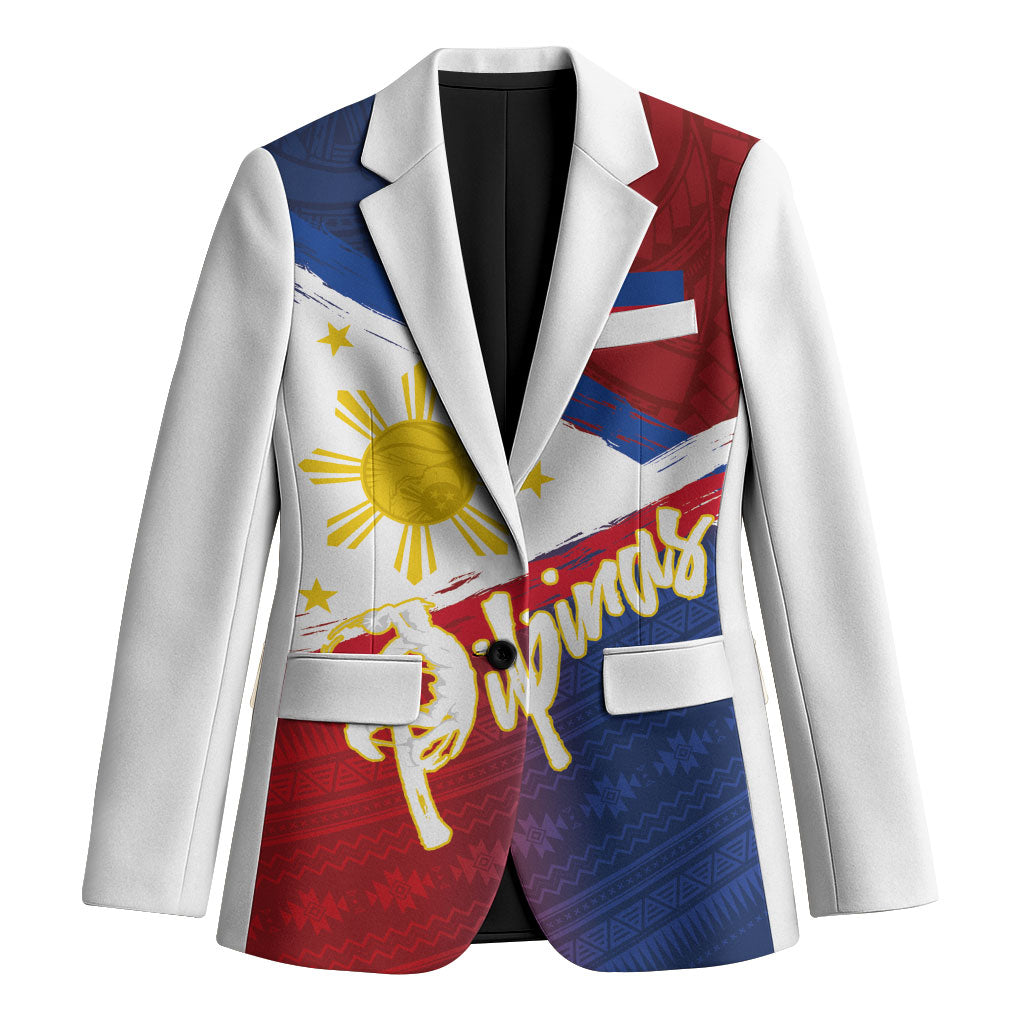 Philippines Basketball Custom Blazer Pilipinas Tribal Pattern LT03 Unisex Multicolor - Polynesian Pride