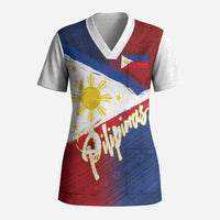 Philippines Basketball Custom Scrub Top Pilipinas Tribal Pattern LT03 Adult Multicolor - Polynesian Pride