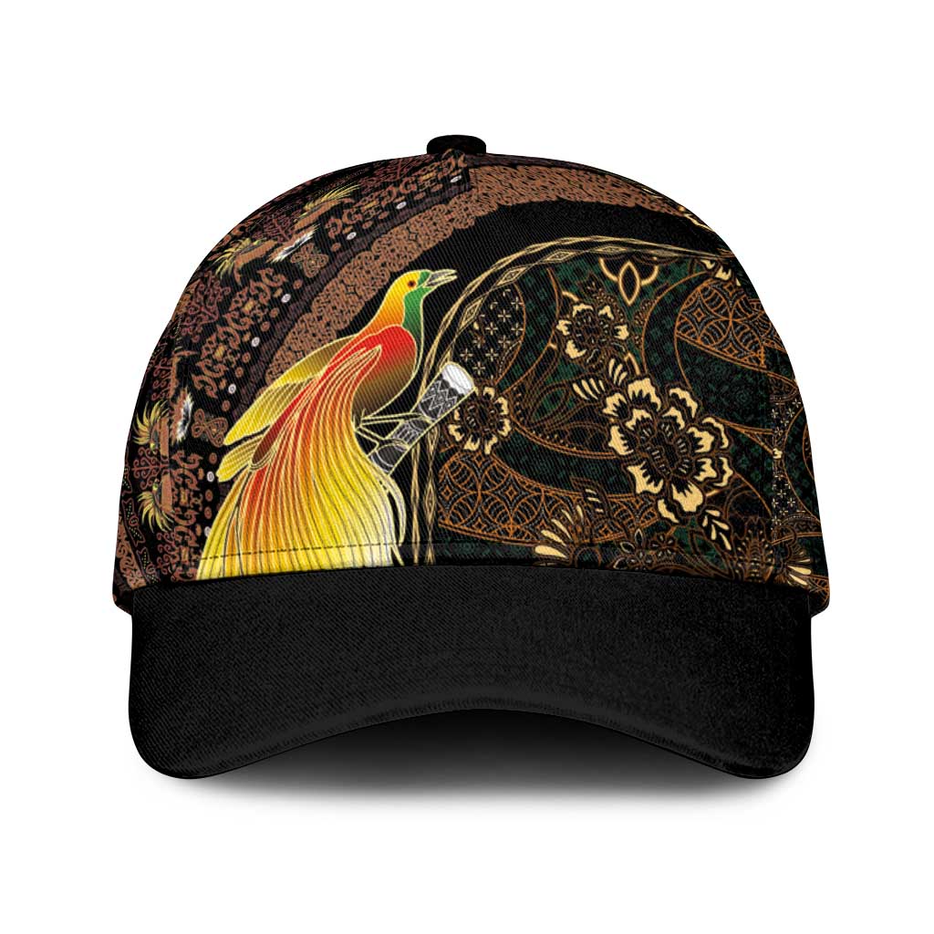 Papua New Guinea and Indonesia Batik Classic Cap Bird of Paradise with Tribal Batik Patterns LT03 Universal Fit Multicolor - Polynesian Pride