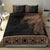 Fiji Palm Leaves Bedding Set Masi and Tapa Tribal Pattern Beige Color