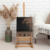 Fiji Palm Leaves Canvas Wall Art Masi and Tapa Tribal Pattern Beige Color LT03 - Polynesian Pride