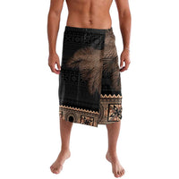 Fiji Palm Leaves Lavalava Masi and Tapa Tribal Pattern Beige Color LT03 Beige - Polynesian Pride