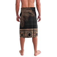 Fiji Palm Leaves Lavalava Masi and Tapa Tribal Pattern Beige Color LT03 - Polynesian Pride