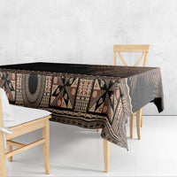 Fiji Palm Leaves Tablecloth Masi and Tapa Tribal Pattern Beige Color LT03 - Polynesian Pride