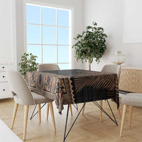 Fiji Palm Leaves Tablecloth Masi and Tapa Tribal Pattern Beige Color LT03 - Polynesian Pride