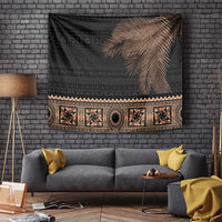 Fiji Palm Leaves Tapestry Masi and Tapa Tribal Pattern Beige Color LT03 - Polynesian Pride