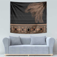 Fiji Palm Leaves Tapestry Masi and Tapa Tribal Pattern Beige Color LT03 - Polynesian Pride