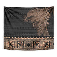Fiji Palm Leaves Tapestry Masi and Tapa Tribal Pattern Beige Color LT03 - Polynesian Pride