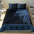 Fiji Palm Leaves Bedding Set Masi and Tapa Tribal Pattern Blue Color