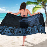 Fiji Palm Leaves Sarong Masi and Tapa Tribal Pattern Blue Color LT03 - Polynesian Pride
