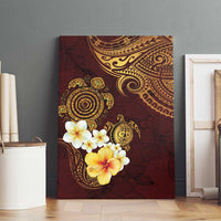 Polynesian Turtle Canvas Wall Art Plumeria Hibiscus Pattern Oxblood LT03 - Polynesian Pride