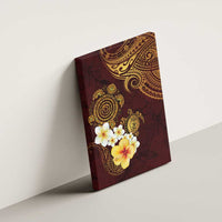 Polynesian Turtle Canvas Wall Art Plumeria Hibiscus Pattern Oxblood LT03 - Polynesian Pride