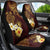 Polynesian Turtle Car Seat Cover Plumeria Hibiscus Pattern Oxblood