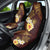 Polynesian Turtle Car Seat Cover Plumeria Hibiscus Pattern Oxblood