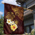 Polynesian Turtle Garden Flag Plumeria Hibiscus Pattern Oxblood